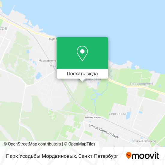 Карта Парк Усадьбы Мордвиновых
