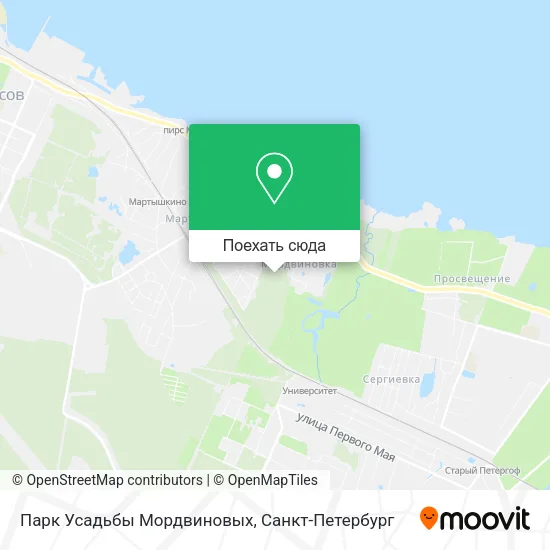 Карта Парк Усадьбы Мордвиновых