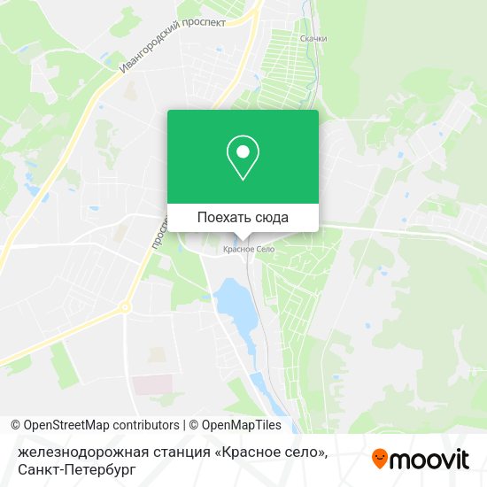 Карта железнодорожная станция «Красное село»