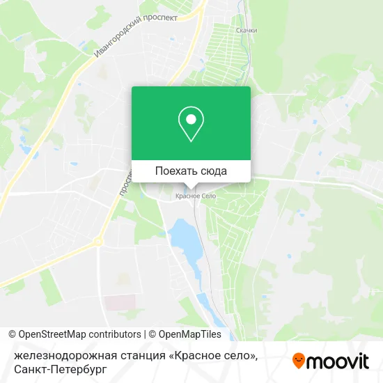 Карта железнодорожная станция «Красное село»