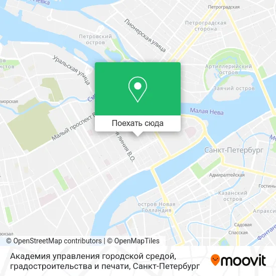 Карта Академия управления городской средой, градостроительства и печати