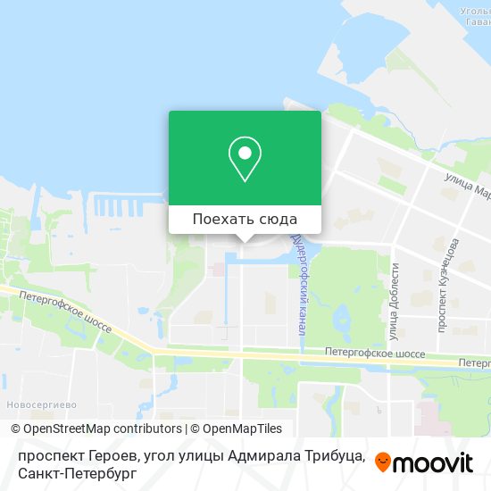 Карта проспект Героев, угол улицы Адмирала Трибуца