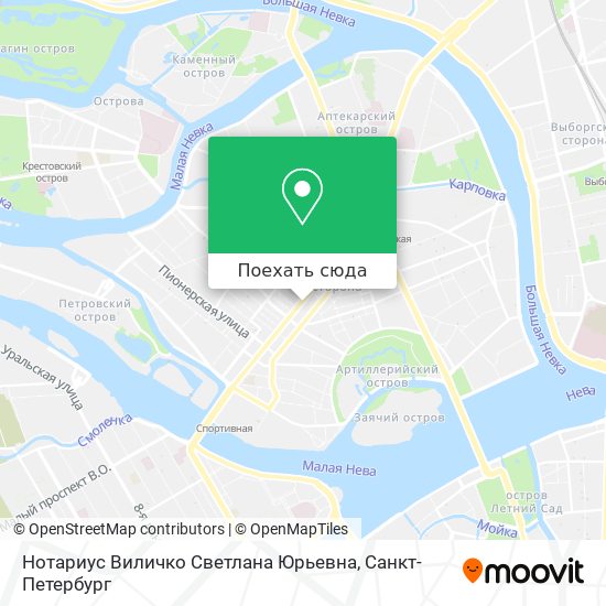 Карта Нотариус Виличко Светлана Юрьевна