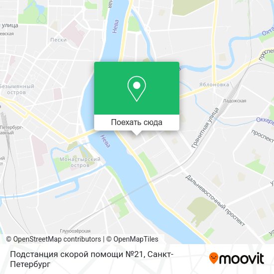 Карта Подстанция скорой помощи №21