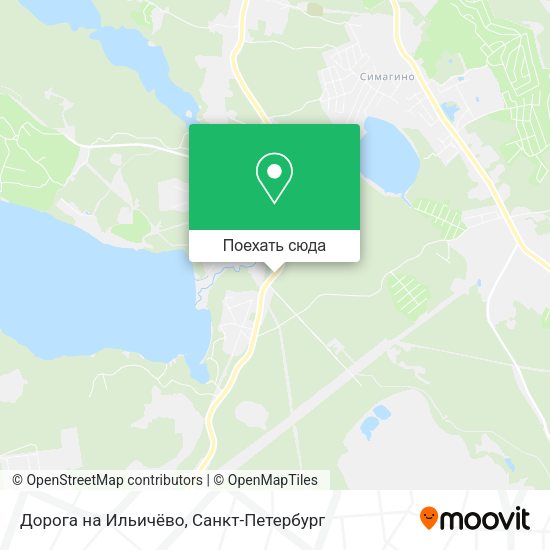Карта Дорога на Ильичёво