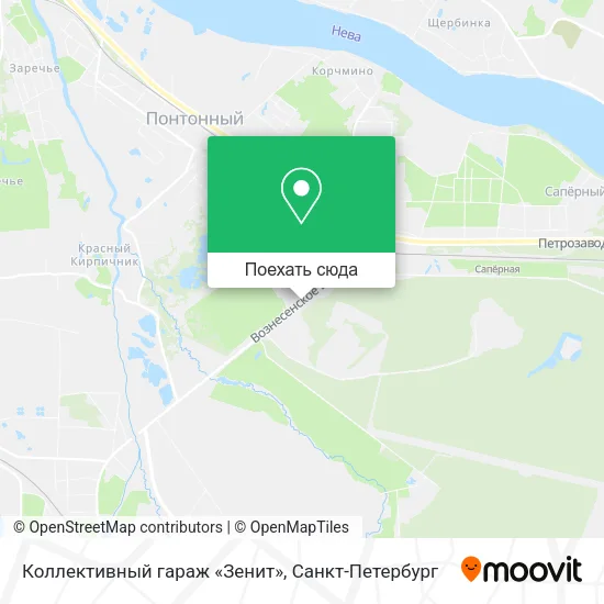 Карта Коллективный гараж «Зенит»