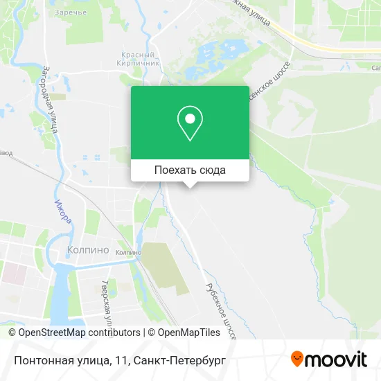 Карта Понтонная улица, 11