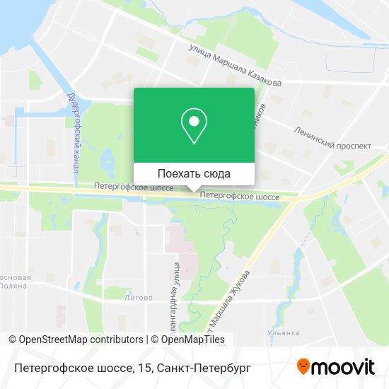 Карта Петергофское шоссе, 15