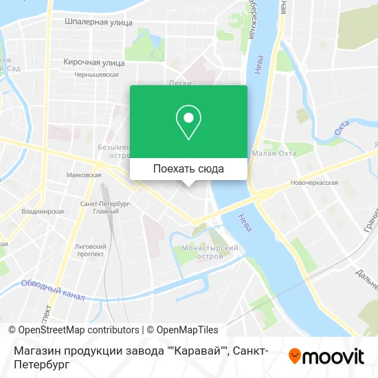 Карта Магазин продукции завода ""Каравай""