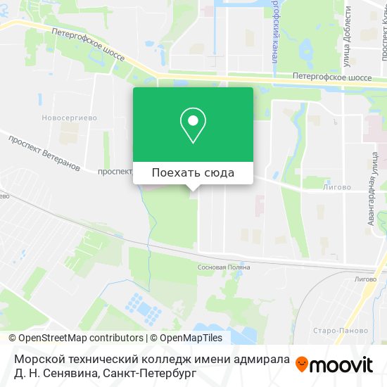 Карта Морской технический колледж имени адмирала Д. Н. Сенявина