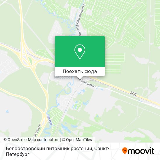 Карта Белоостровский питомник растений
