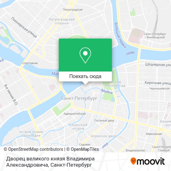 Карта Дворец великого князя Владимира Александровича