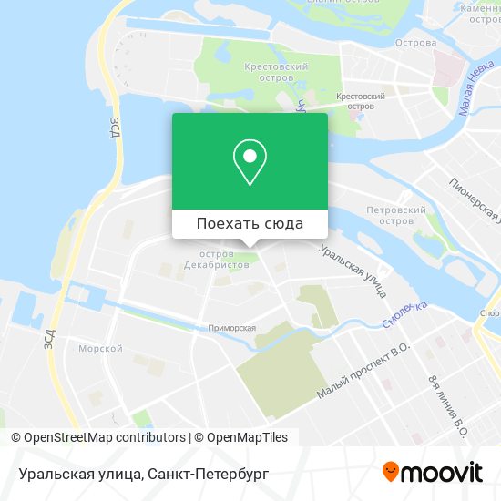 Карта Уральская улица