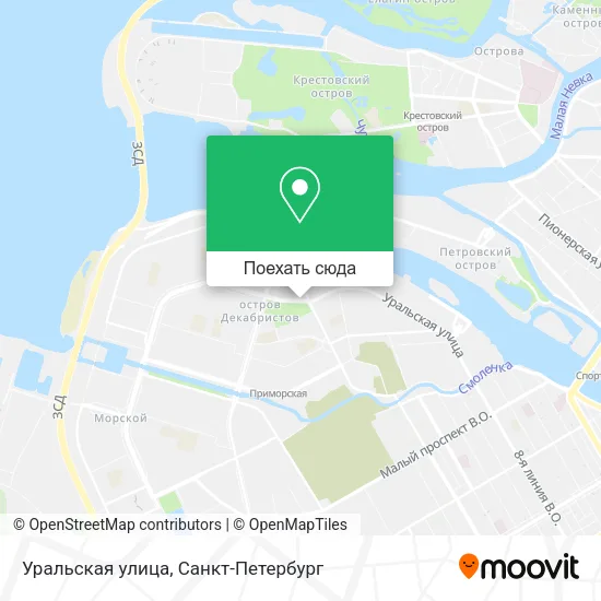 Карта Уральская улица