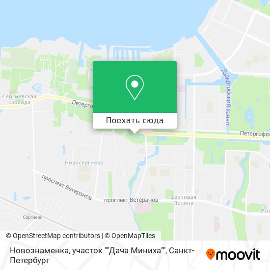 Карта Новознаменка, участок ""Дача Миниха""