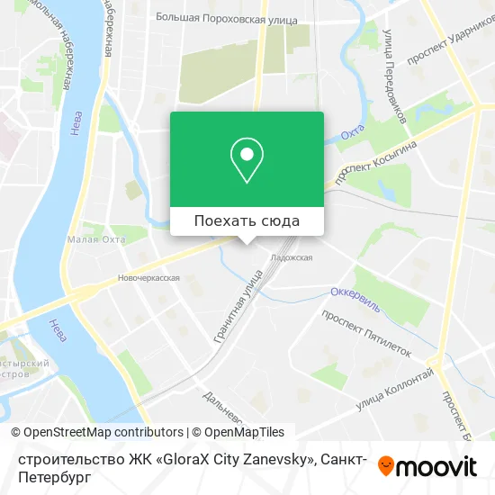 Карта строительство ЖК «GloraX City Zanevsky»