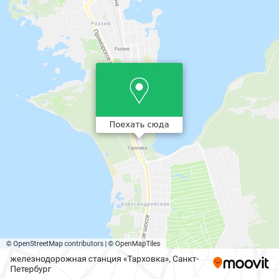 Карта железнодорожная станция «Тарховка»
