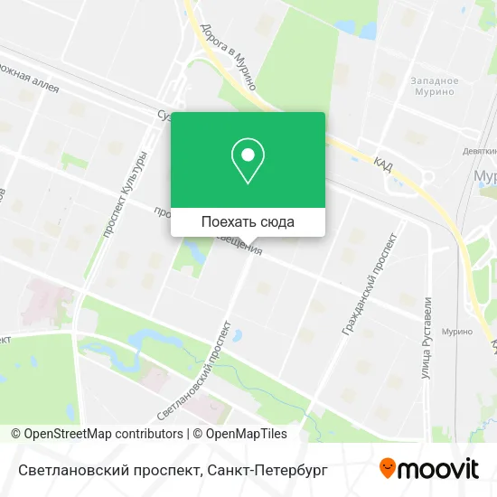 Карта Светлановский проспект