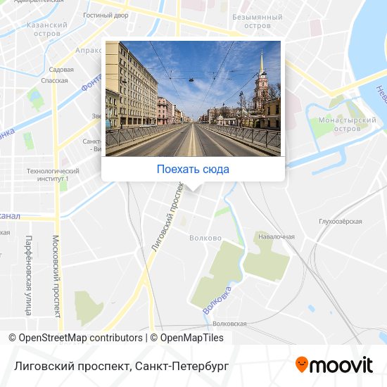 Карта Лиговский проспект