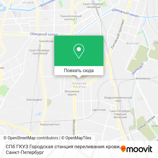 Карта СПб ГКУЗ Городская станция переливания крови