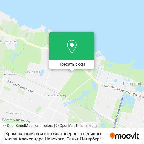 Карта Храм-часовня святого благоверного великого князя Александра Невского