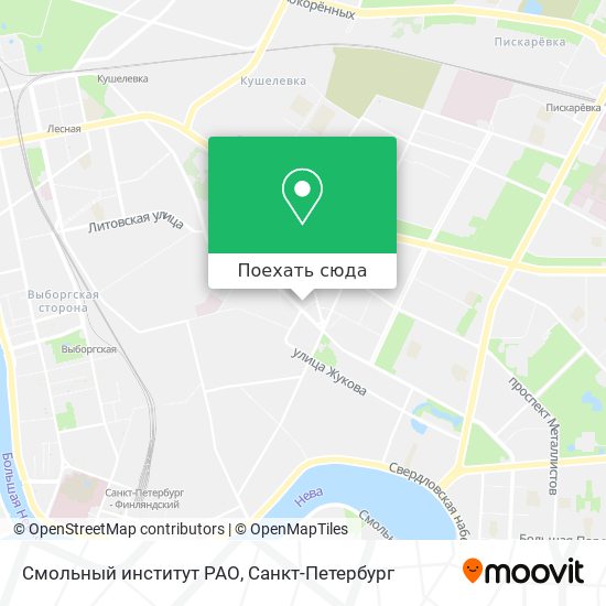 Карта Смольный институт РАО