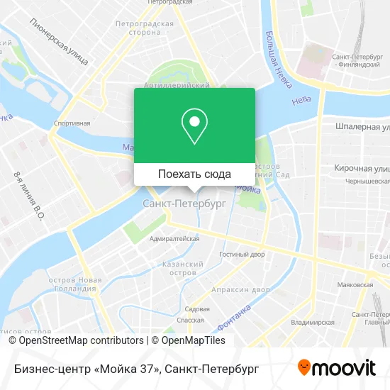 Карта Бизнес-центр «Мойка 37»