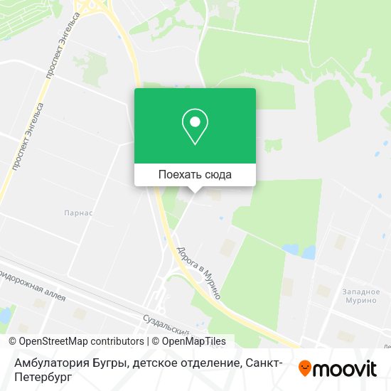 Карта Амбулатория Бугры, детское отделение