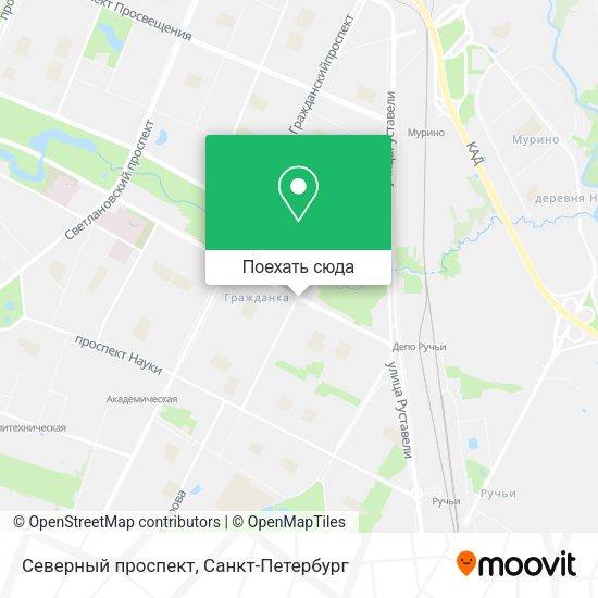 Карта Северный проспект