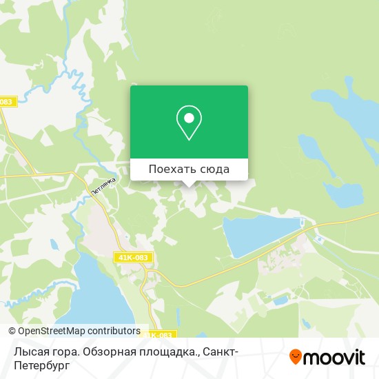 Карта Лысая гора. Обзорная площадка.