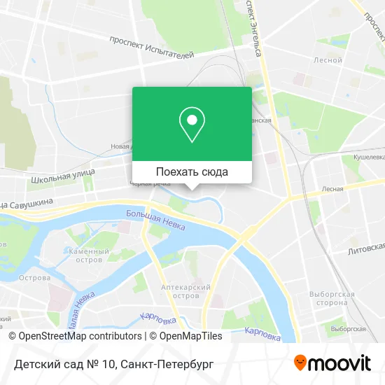 Карта Детский сад № 10