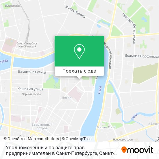 Карта Уполномоченный по защите прав предпринимателей в Санкт-Петербурге