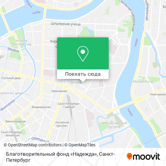Карта Благотворительный фонд «Надежда»