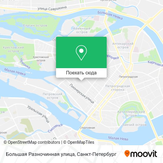 Карта Большая Разночинная улица