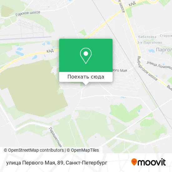 Карта улица Первого Мая, 89