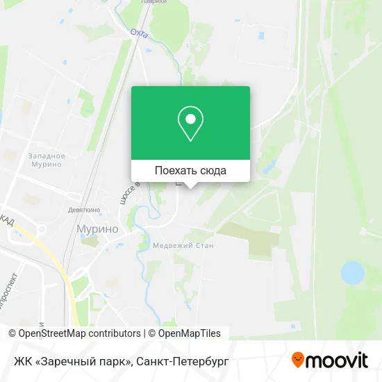 Карта ЖК «Заречный парк»