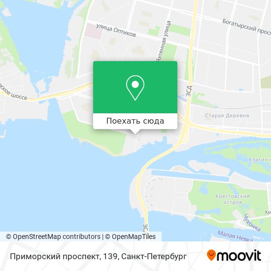 Карта Приморский проспект, 139