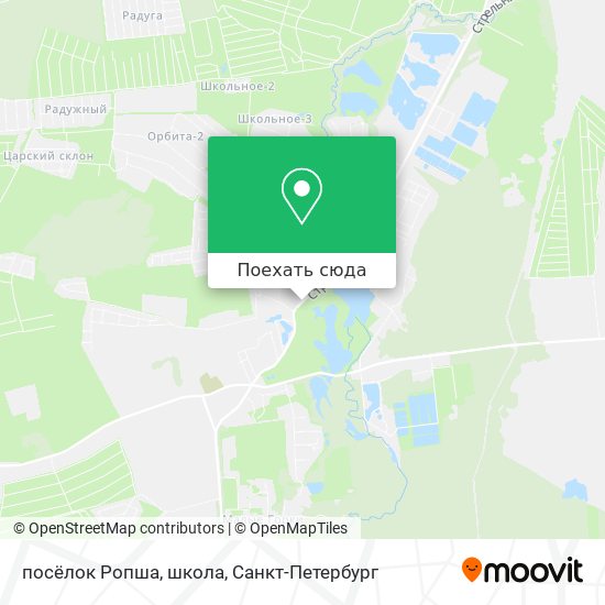 Карта посёлок Ропша, школа
