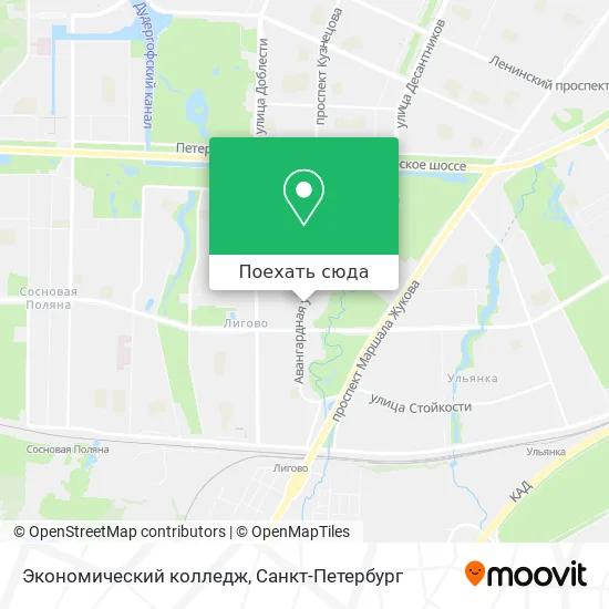 Карта Экономический колледж