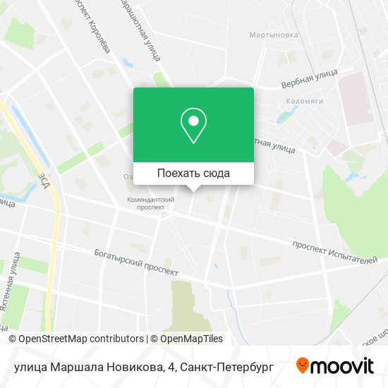 Карта улица Маршала Новикова, 4