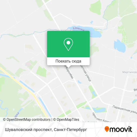 Карта Шуваловский проспект