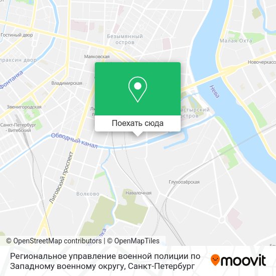 Карта Региональное управление военной полиции по Западному военному округу