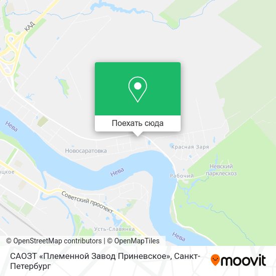 Карта CАОЗТ «Племенной Завод Приневское»