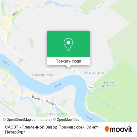 Карта CАОЗТ «Племенной Завод Приневское»