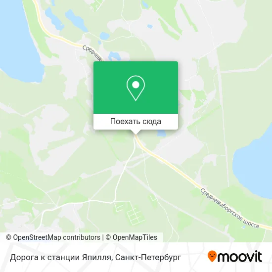 Карта Дорога к станции Япилля