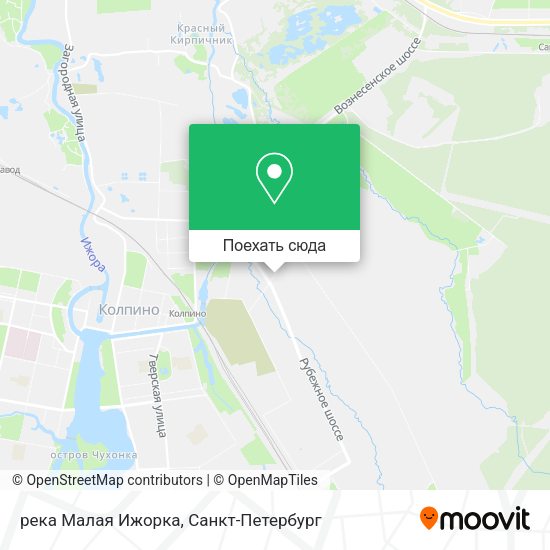 Карта река Малая Ижорка