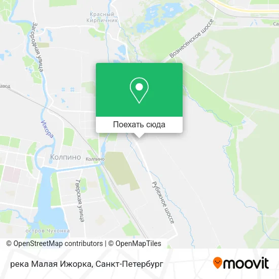 Карта река Малая Ижорка