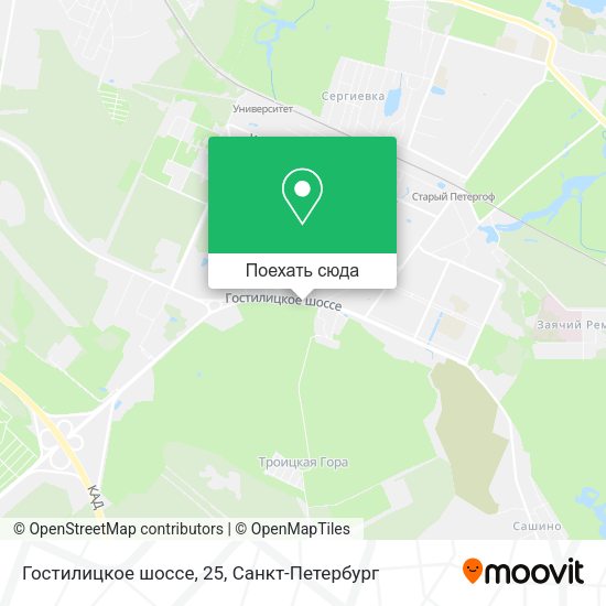 Карта Гостилицкое шоссе, 25