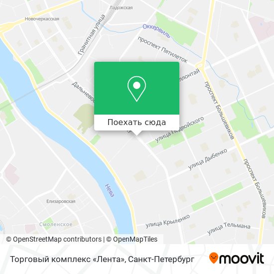 Карта Торговый комплекс «Лента»