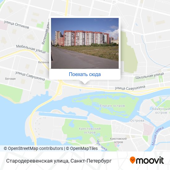 Карта Стародеревенская улица